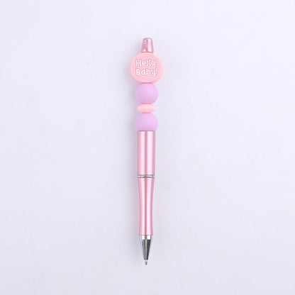 Cartoon Baby Round Silicone DIY Bead Pen