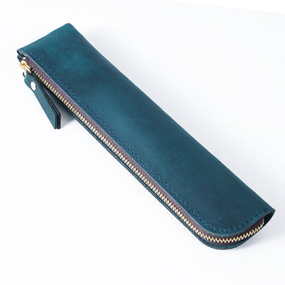 Cowhide Simple Pencil Case