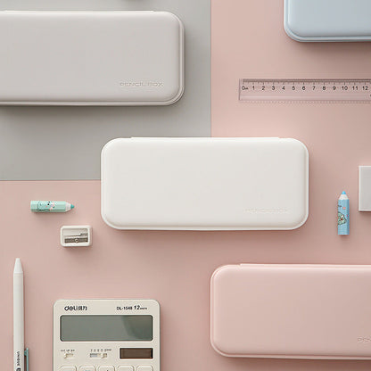 PP Macaron Pencil Box Learning Stationery Storage Matte Pencil Box