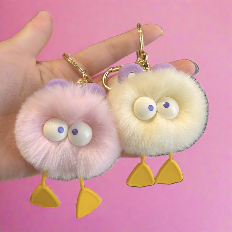 Duck Plush Ball Keychain