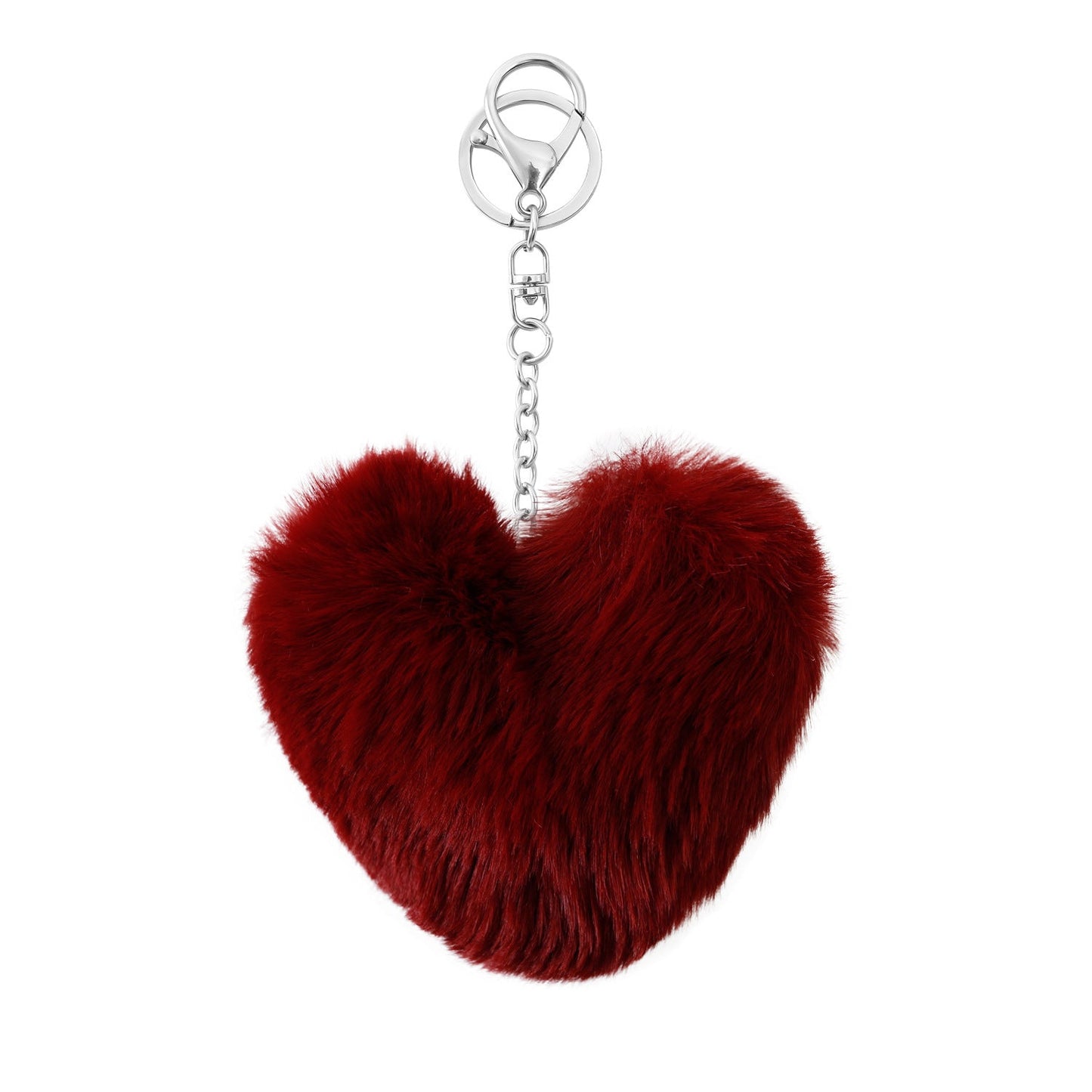 Love Hair Ball Tassel Keychain Women Bag Pendant