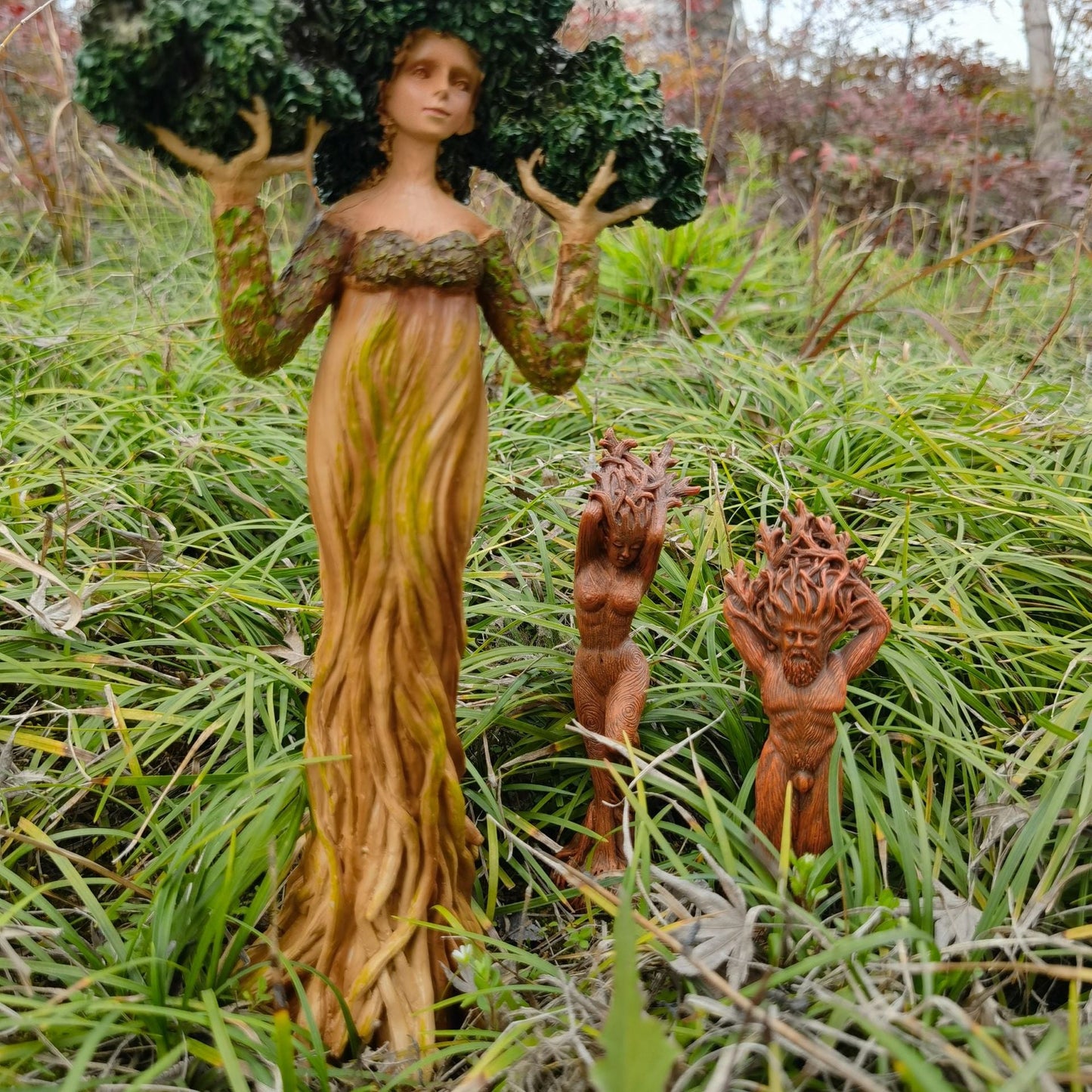 Mother Earth Tree God Statue Resin Craft Ornament