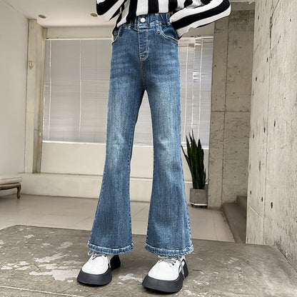 Wholesale Cotton Girls' Denim Bell Bottoms