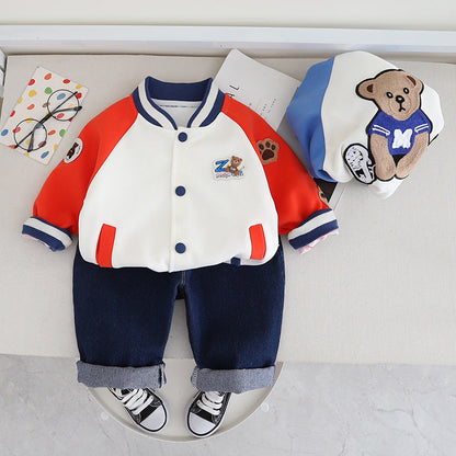 Children's Cotton Casual Jackets and Pants Sets