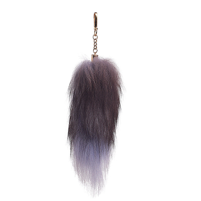 Oversized Fox Hair Pendant Keychains