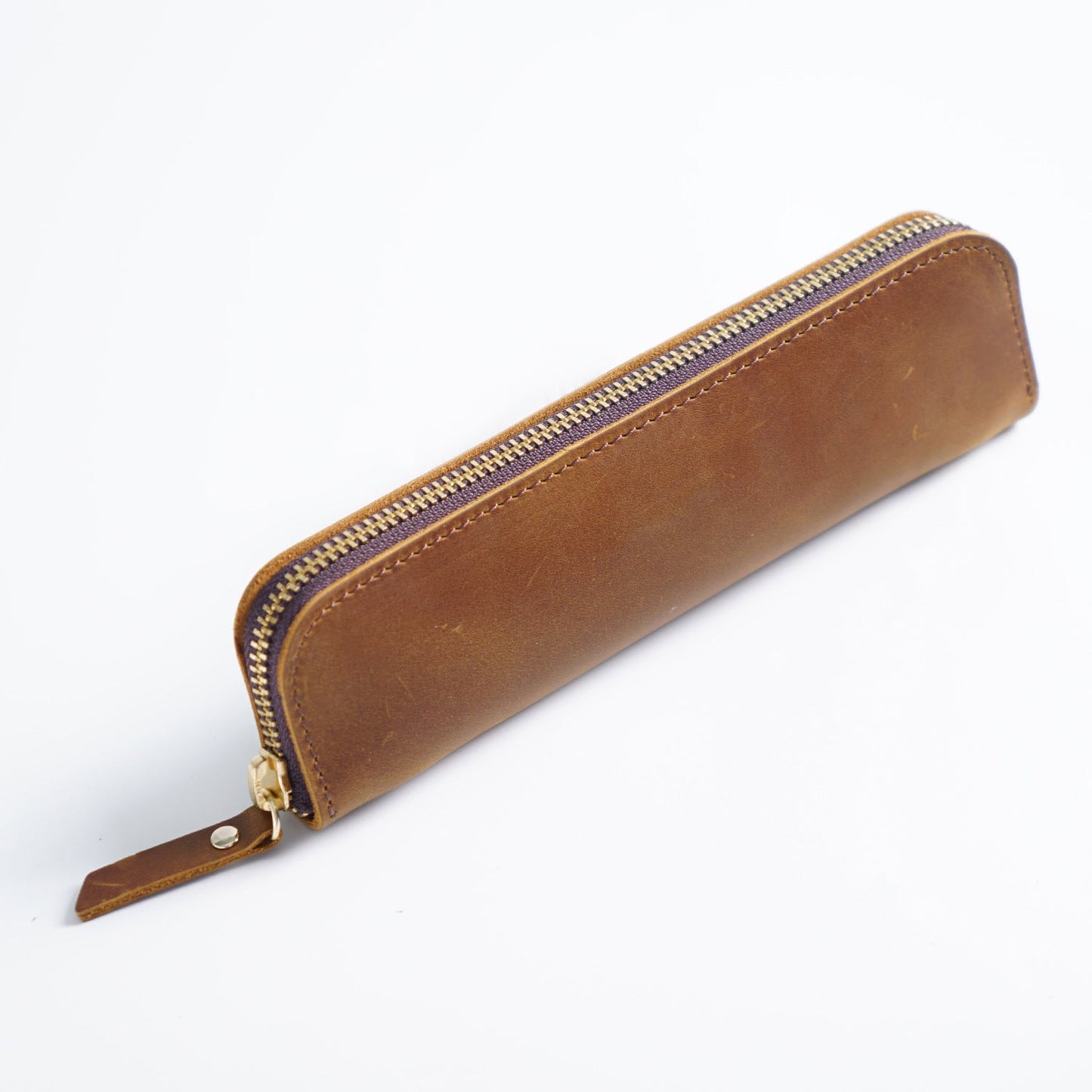 Leather Zipper Zipper Mini Small Portable Simple Pen Bag