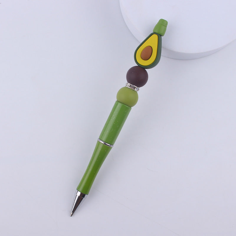 Cartoon Fruit Silicone Color Plastic Beadable Pens