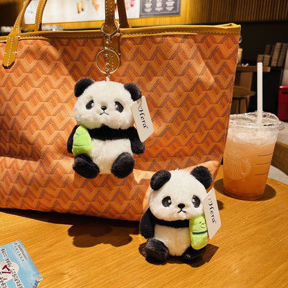 Cute Cartoon Plush Ball Panda Keychain