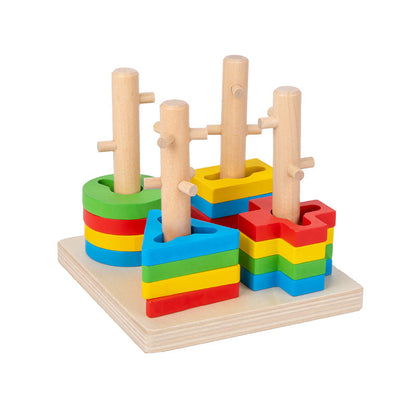 Wholesale Cognitive Children Montessori Early Education Training Color Matching Fun Folding Music Building Blocks