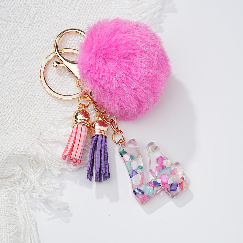 Resin Fur Ball Keychain