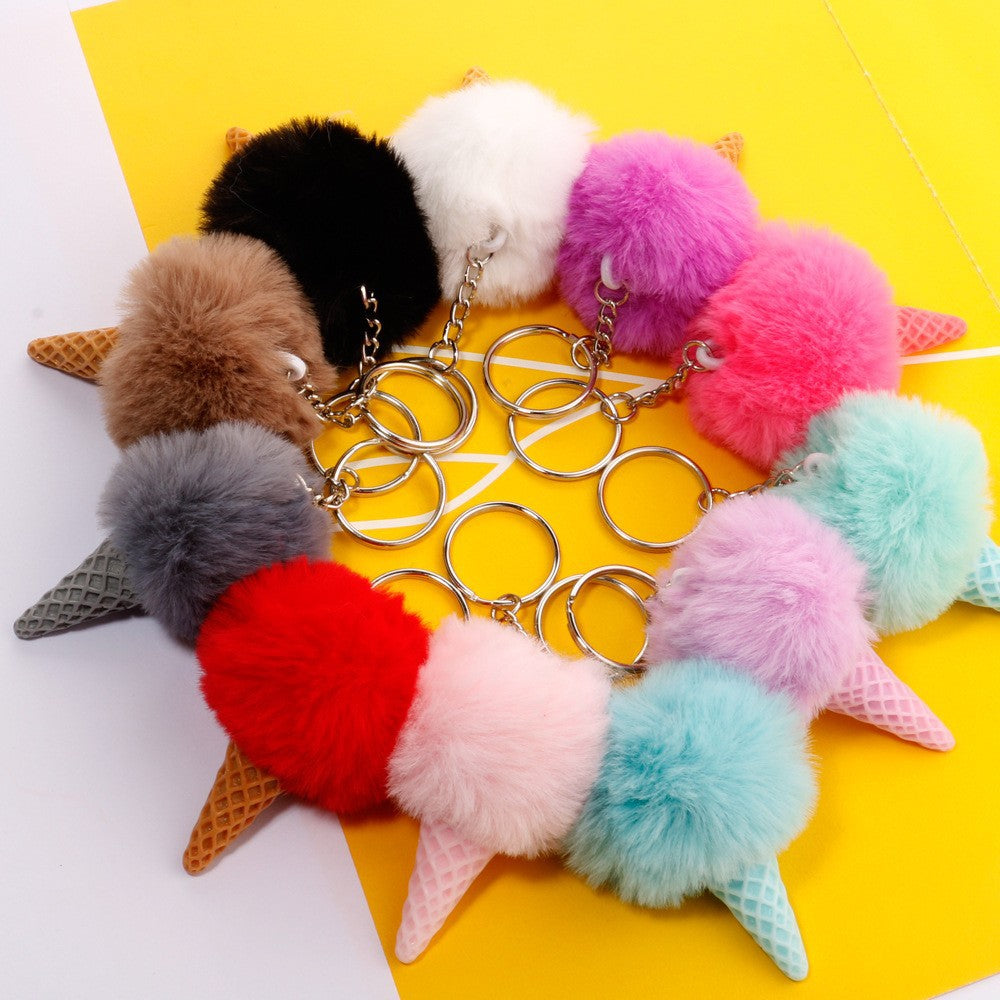 Ice Cream Plush Keychain