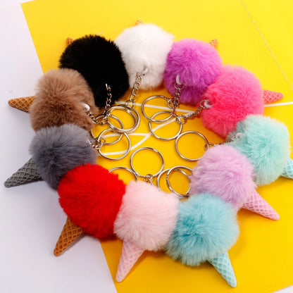 Ice Cream Plush Keychain