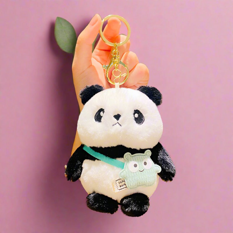 Creative Cute Plush Panda Doll Ornament Keychain