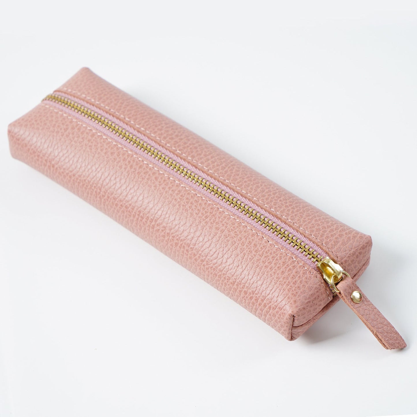 Cowhide Lychee Pattern Pencil Bag