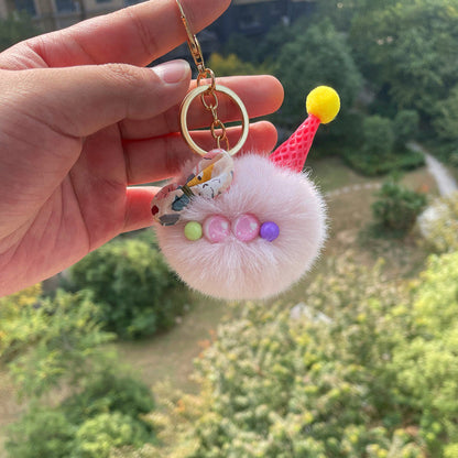 Cute Stupid Plush Ice Cream Keychain
