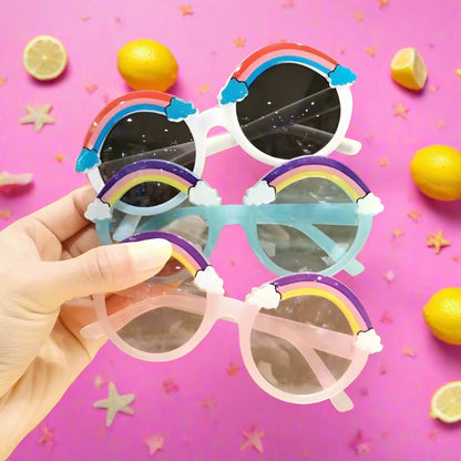 PC Kids Rainbow Cute Round Frame Sunglasses