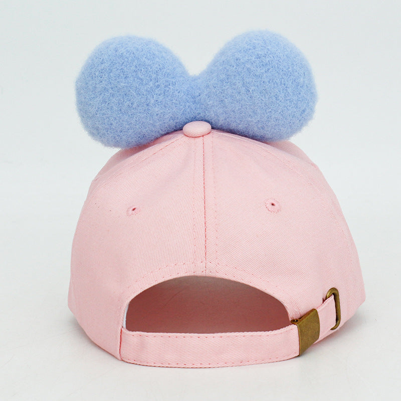 Butterfly Fur Ball Cute Children's Baseball Cap