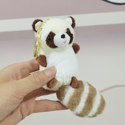Raccoon Plush Doll Keychain