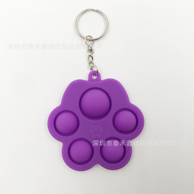 Silicone Rodent Killer Keychain Finger Bubble Music Toys
