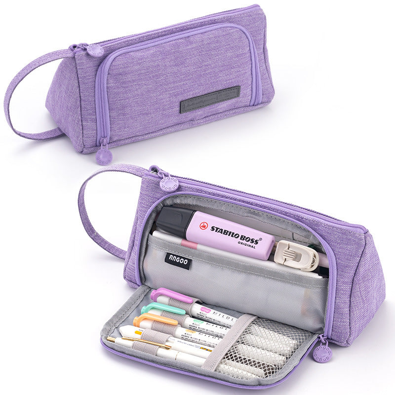 Large Capacity Canvas Pencil Case
