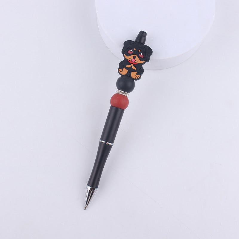 Cartoon Silicone Animal Bee Dog Beadable Silicone Ballpoint