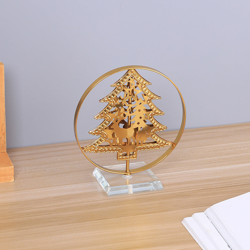 Christmas Decoration Light Luxury Christmas Tree Elk Metal
