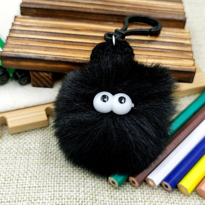 Small Briquettes Imitation Rabbit Fur Key Chain