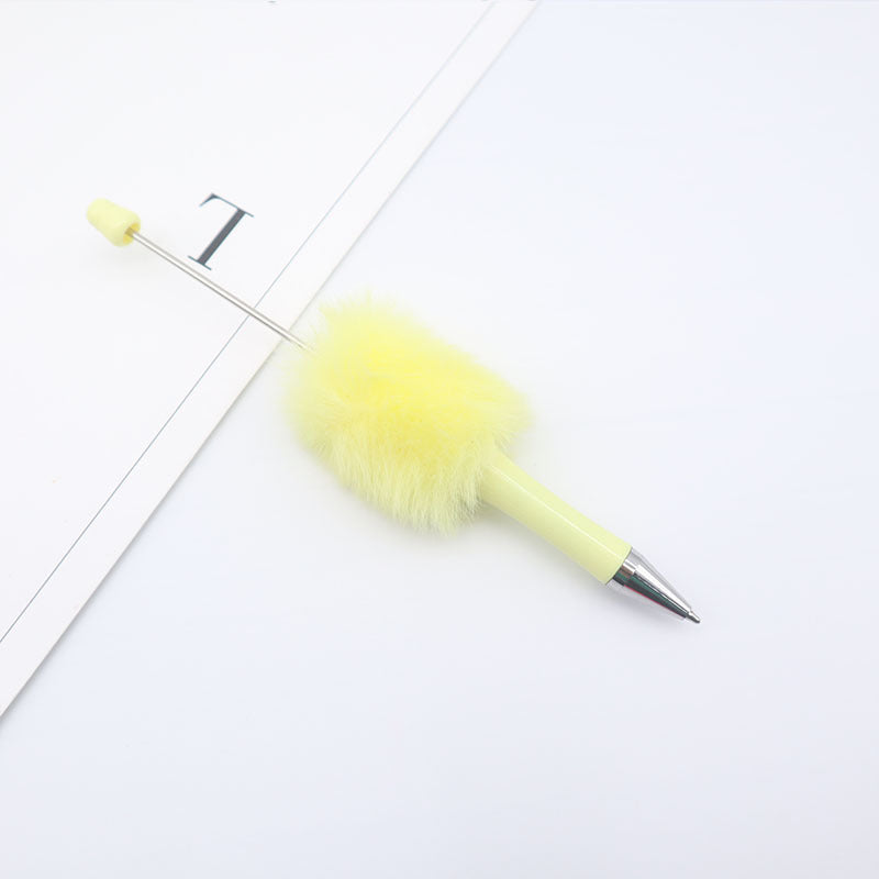 Beadable Pen Plush Pom Pom Beadable Pen