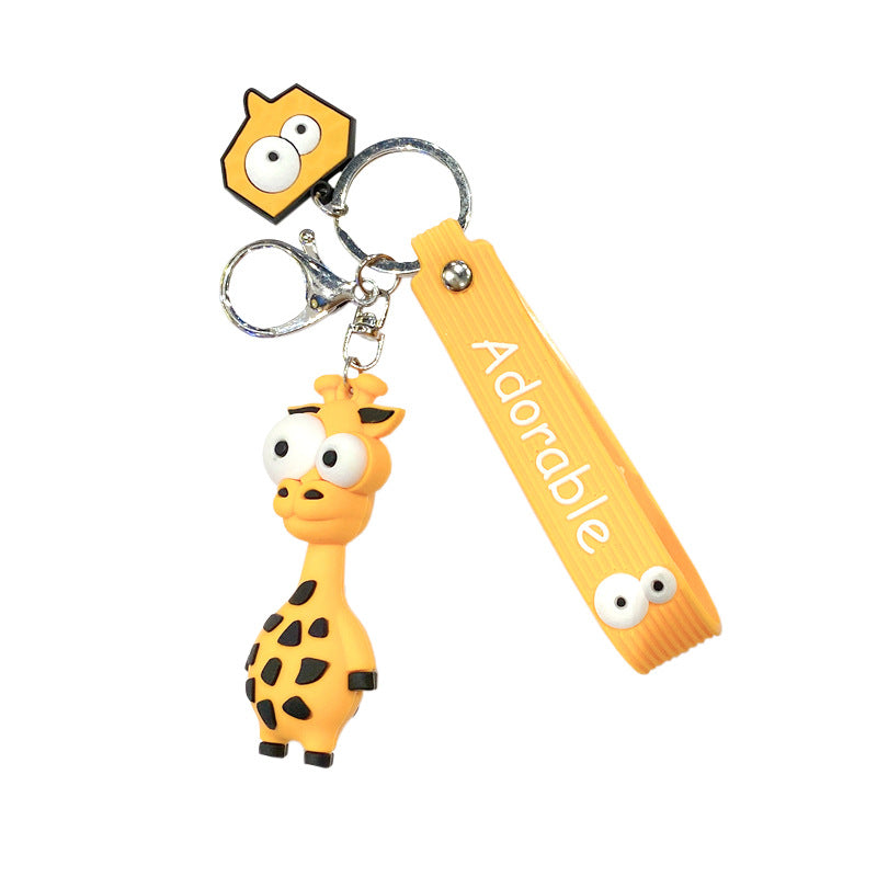 Cartoon Silicone Animal Giraffe Cute Creative Keychain