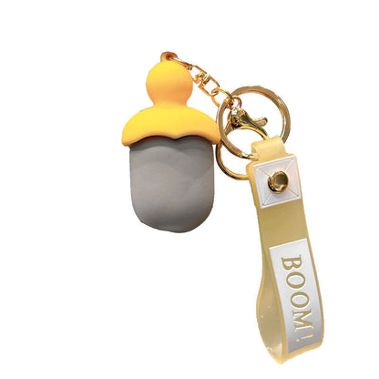 Cartoon Mini Cute Carrot Knife Silicone Keychain