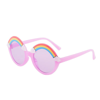 PC Kids Rainbow Cute Round Frame Sunglasses