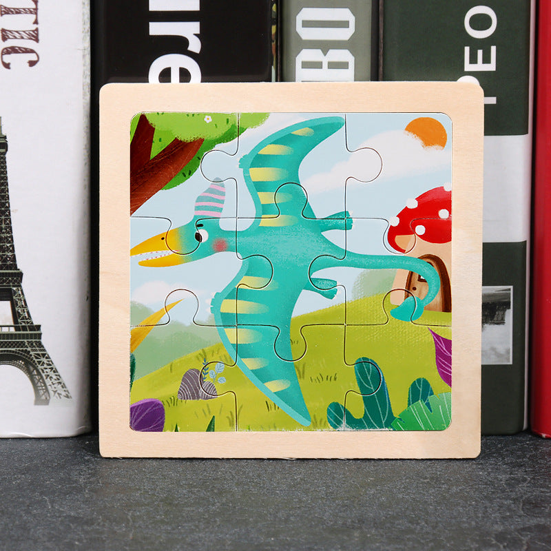 Wholesale Cartoon Animal Jigsaw Puzzle Wooden TOY