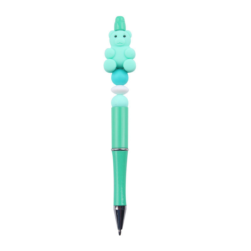Beaded Pens DIY Handmade Bear Silicone Beads Colorful