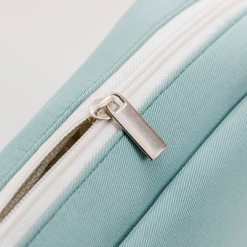 Leather Solid Color Large Capacity Pencil Case