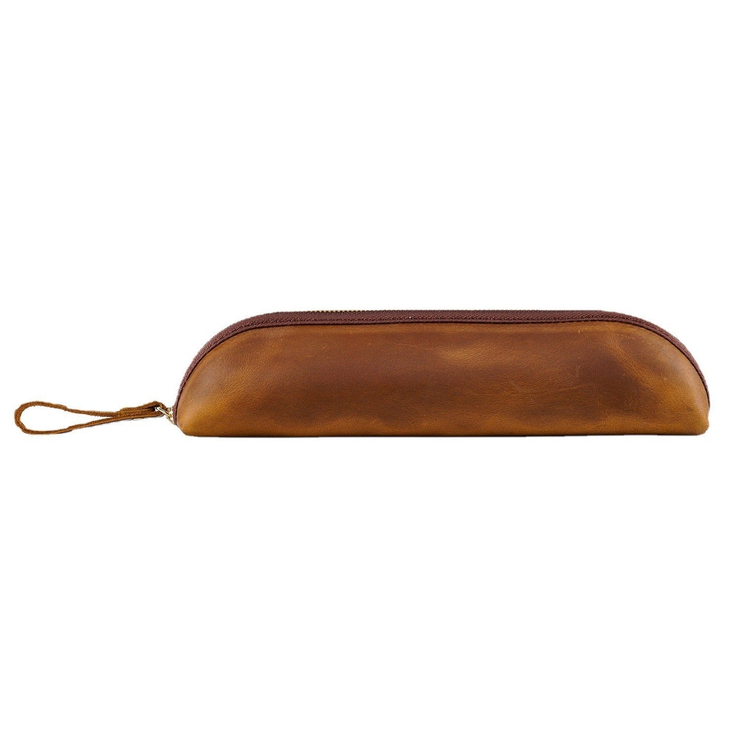 Extend The Head Layer Cowhide Simple Pen Bag