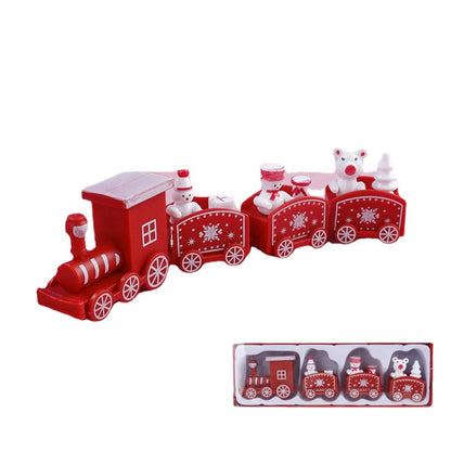Plastic Christmas Small Train Children's Cake Decorative Ornaments