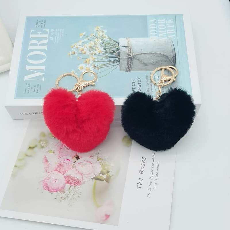 Imitation Lazy Rabbit Fur Love Fur Ball Key
