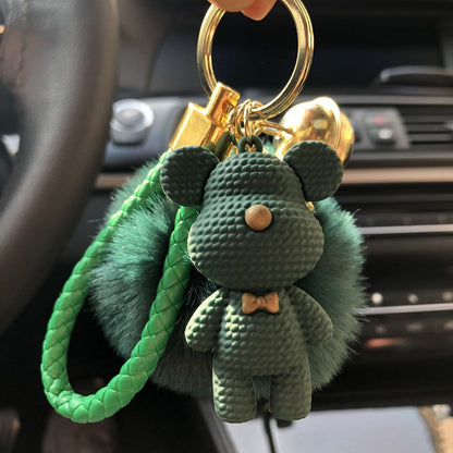 Bow Bear PVC Soft Keychain Cute Keychain