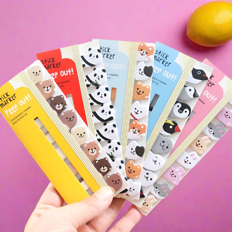 Row Animal Paper Self-adhesive Sticky Notes