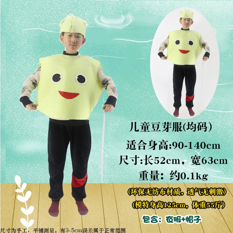 Children's Fruit and Vegetable Costume Environmental-Friendly