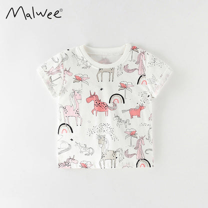 Children's short sleeved T-shirt, children's wear girl's T-shirt