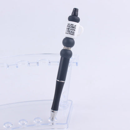 Handmade Bead Pen Cartoon Cup Silicone Ballpoint Pen