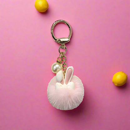 Cute Bunny Plush Keychain