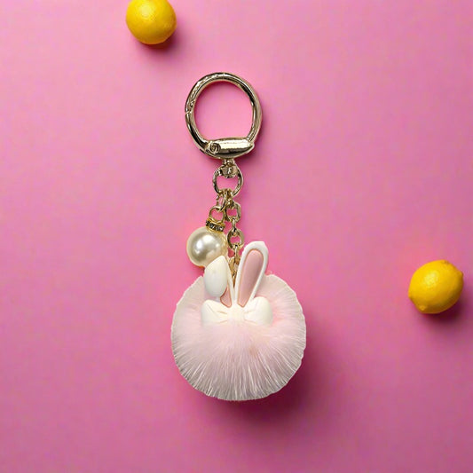 Cute Bunny Plush Keychain