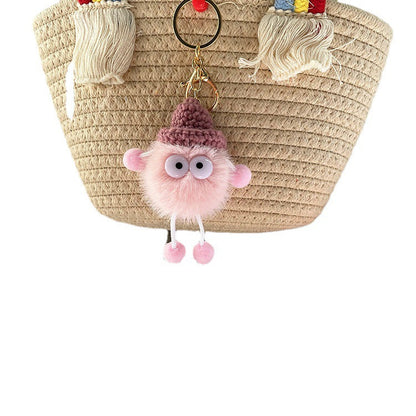 cute cute little briquettes plush doll doll keychain