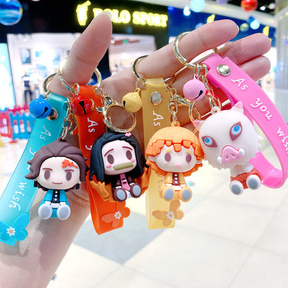 Cartoon Anime PVC Soft Silicone Creative Keychain
