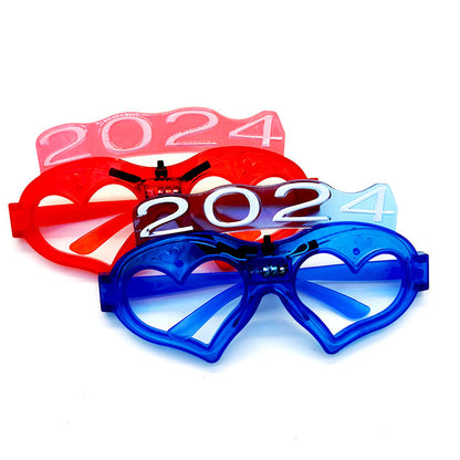 LED Cool Light Square Louver Love Glasses