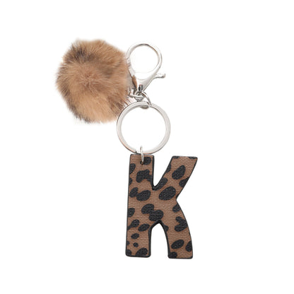 Western Cowboy Leopard Leather Keychains