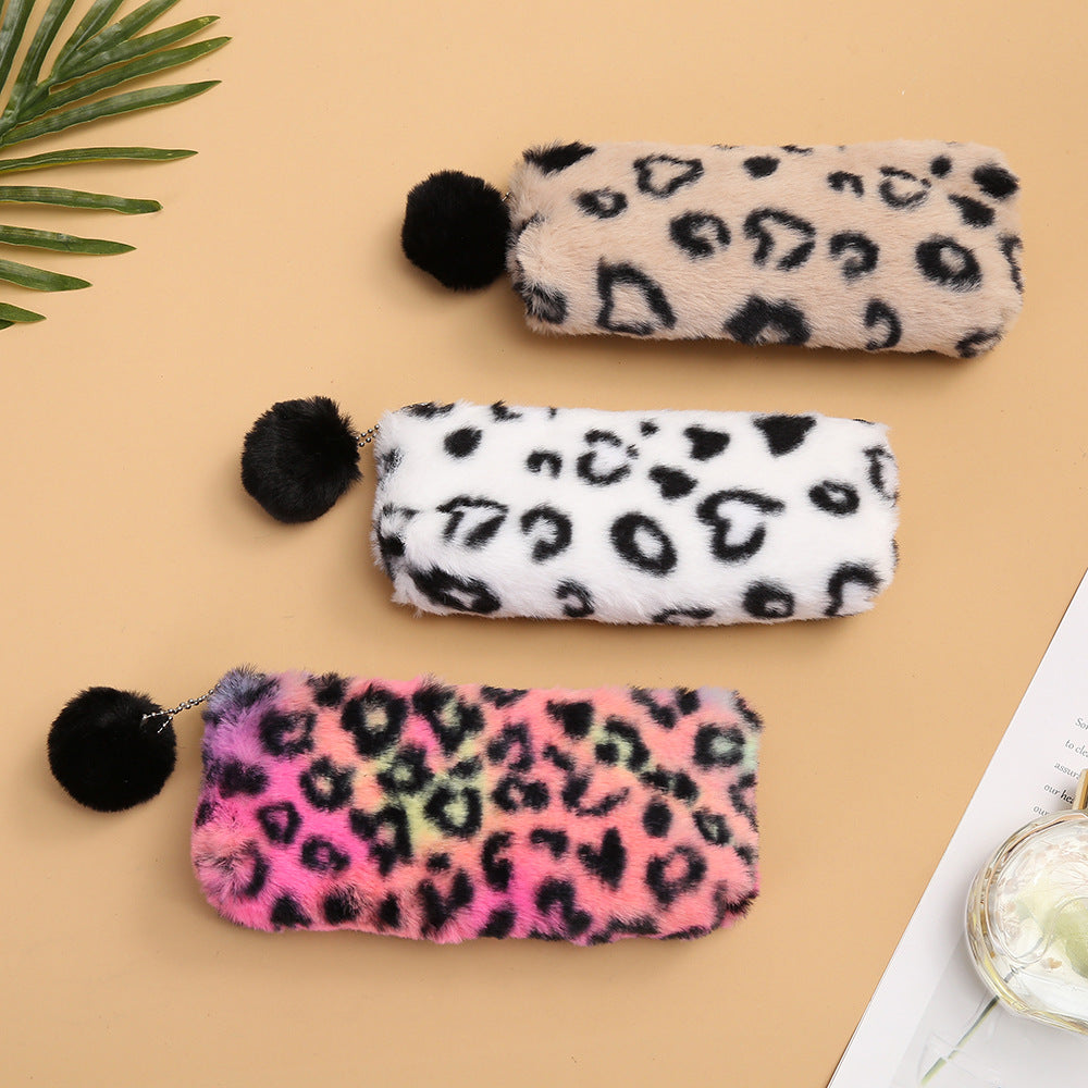 Leather Plush Pencil Case
