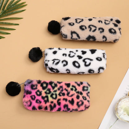 Leather Plush Pencil Case